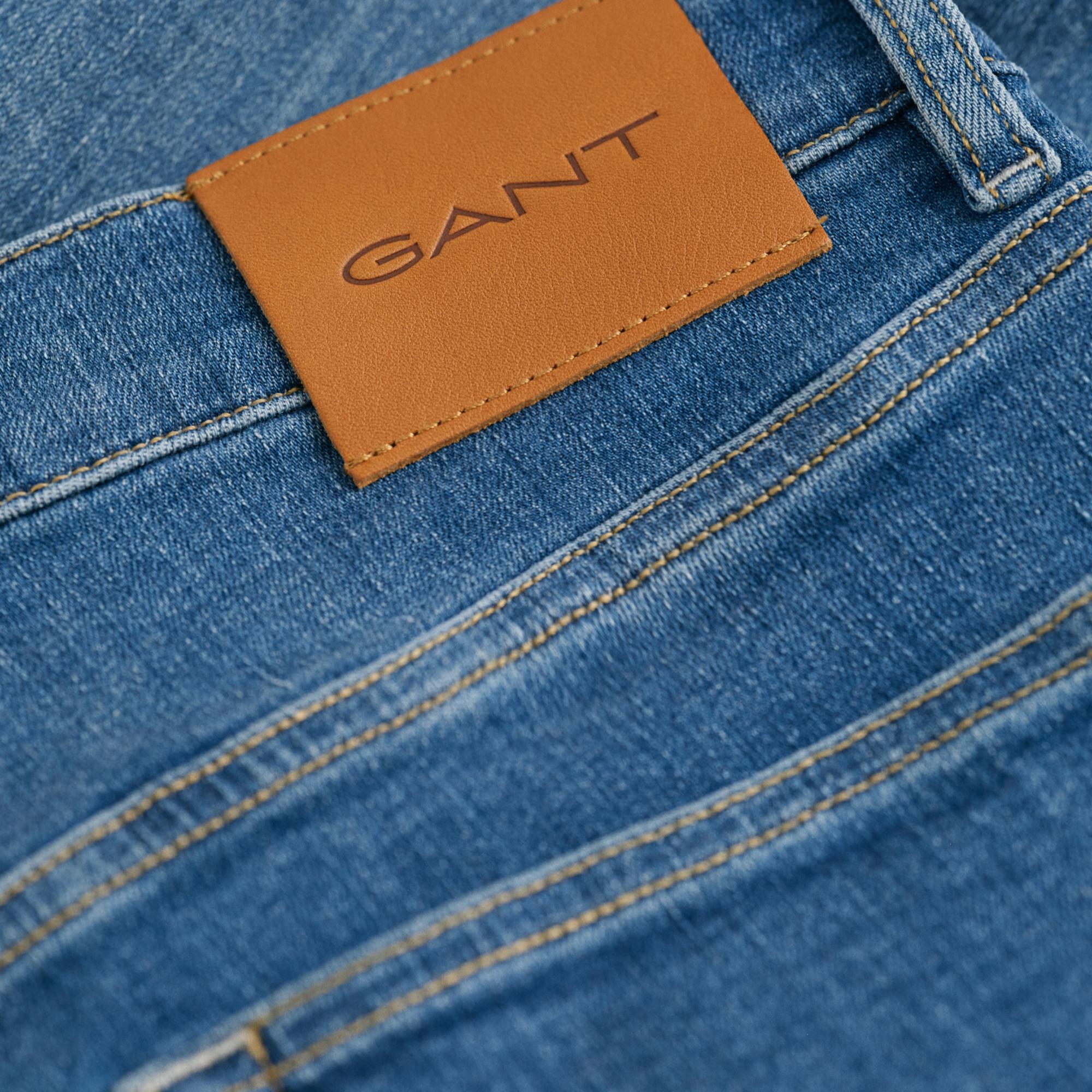 GANT Erkek Mavi Extra Slim Fit Jean Pantolon