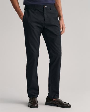  GANT Erkek Siyah Slim Fit Chino Pantolon