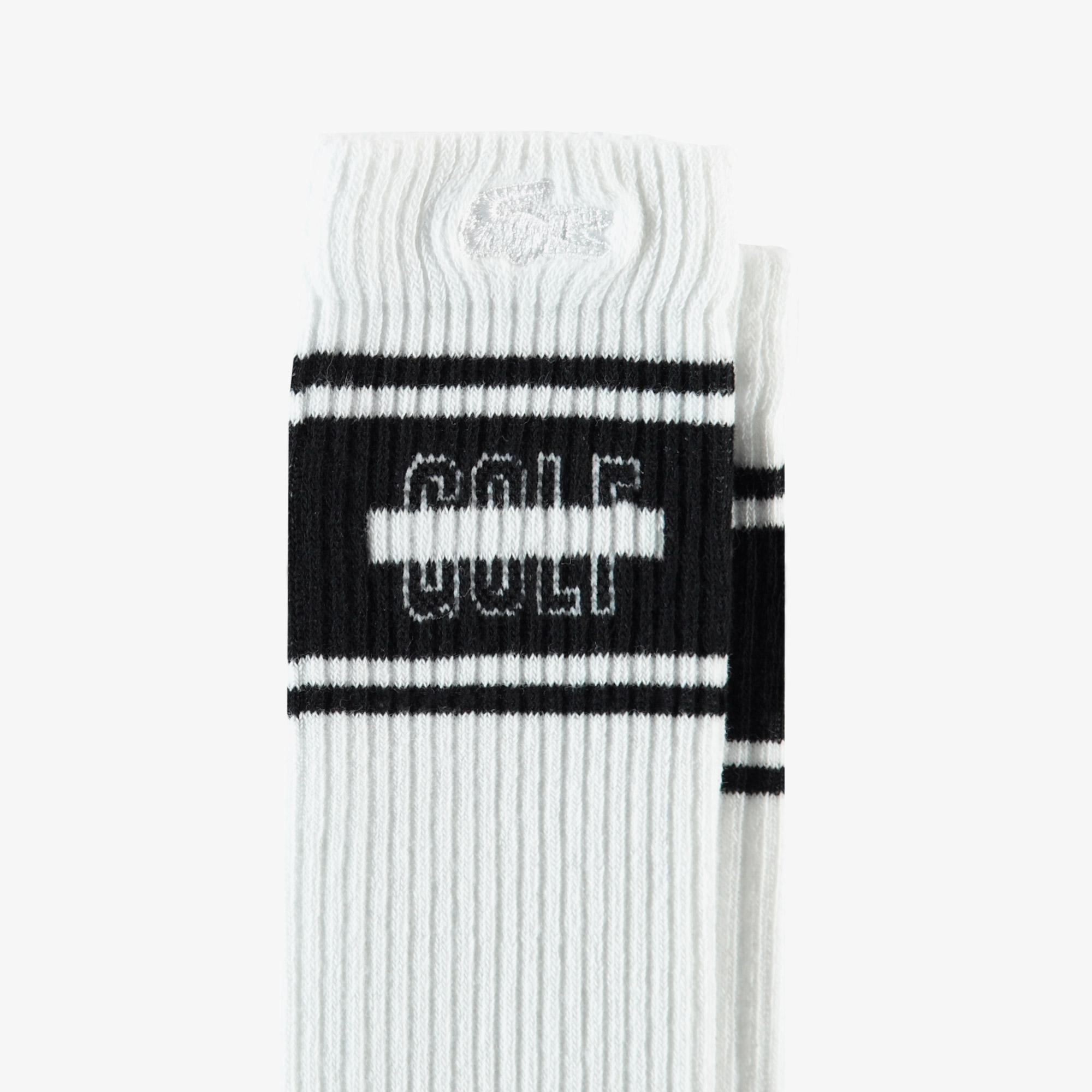 Erkek Baskılı Beyaz Çorap