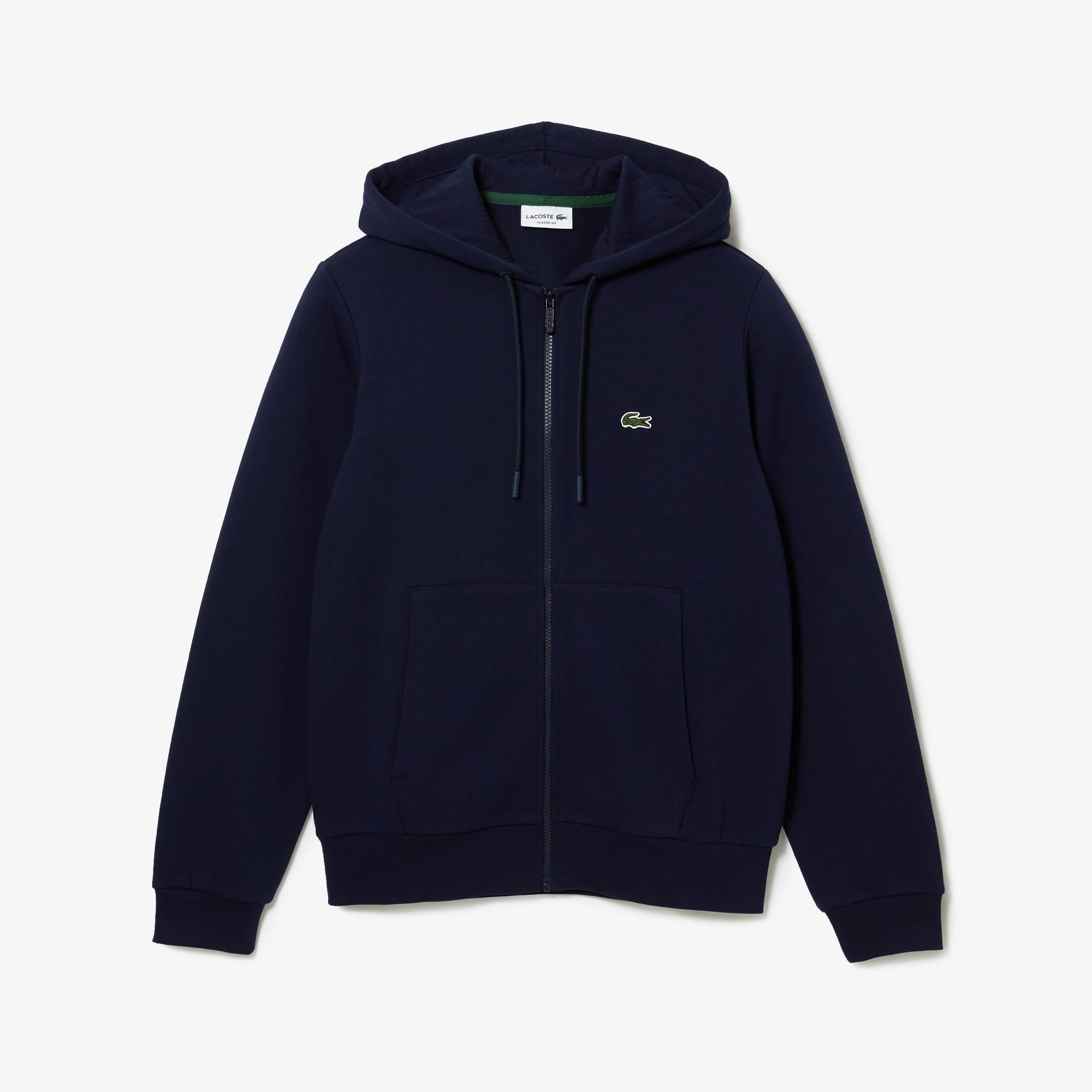 Lacoste Erkek Classic Fit Ayarlanabilir Kapüşonlu Organik Pamuk Lacivert Sweatshirt