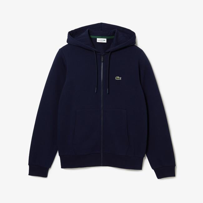  Lacoste Erkek Classic Fit Ayarlanabilir Kapüşonlu Organik Pamuk Lacivert Sweatshirt