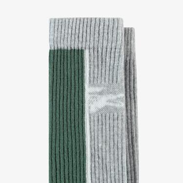  Lacoste Unisex Renk Bloklu Yeşil Çorap