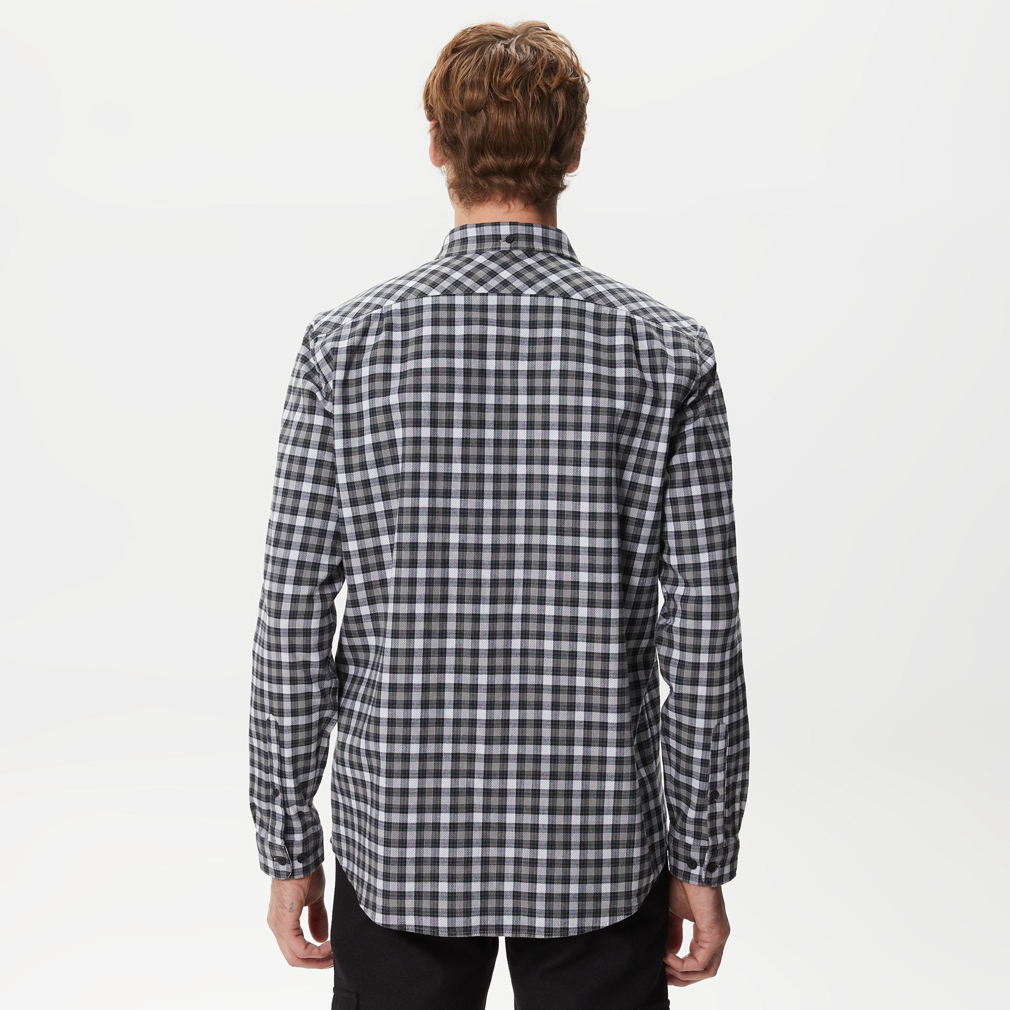 Lacoste Erkek Regular Fit Ekose Siyah Gömlek