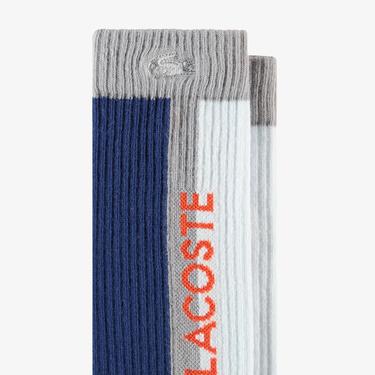  Lacoste Erkek Renk Bloklu Beyaz Çorap