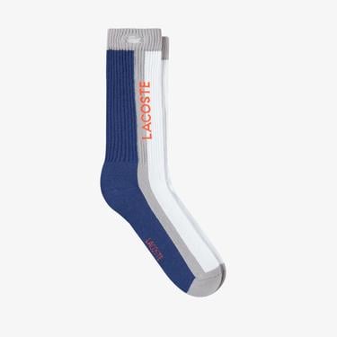  Lacoste Erkek Renk Bloklu Beyaz Çorap
