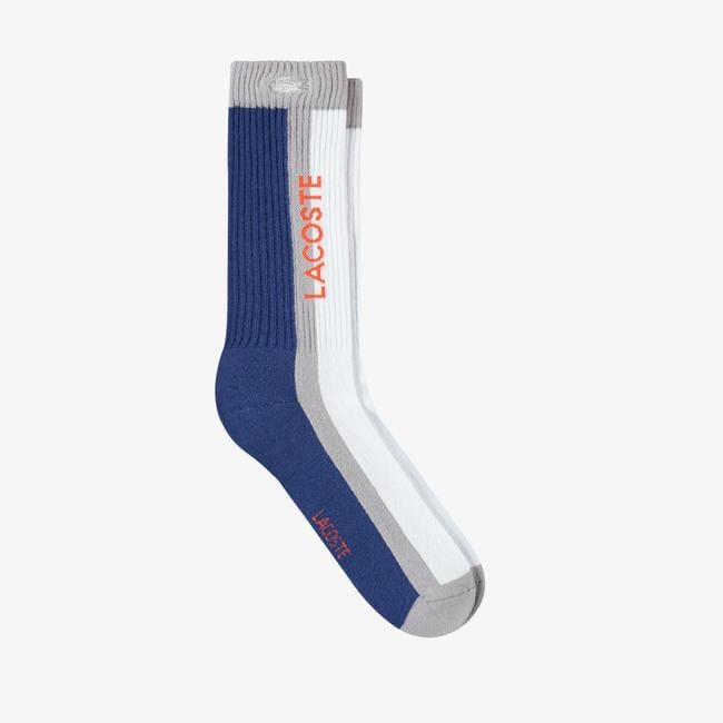  Lacoste Erkek Renk Bloklu Beyaz Çorap