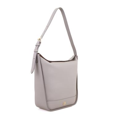  Samic Gri Kadın Deri Postacı Çantası