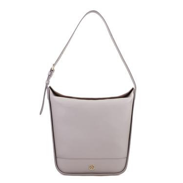  Samic Gri Kadın Deri Postacı Çantası