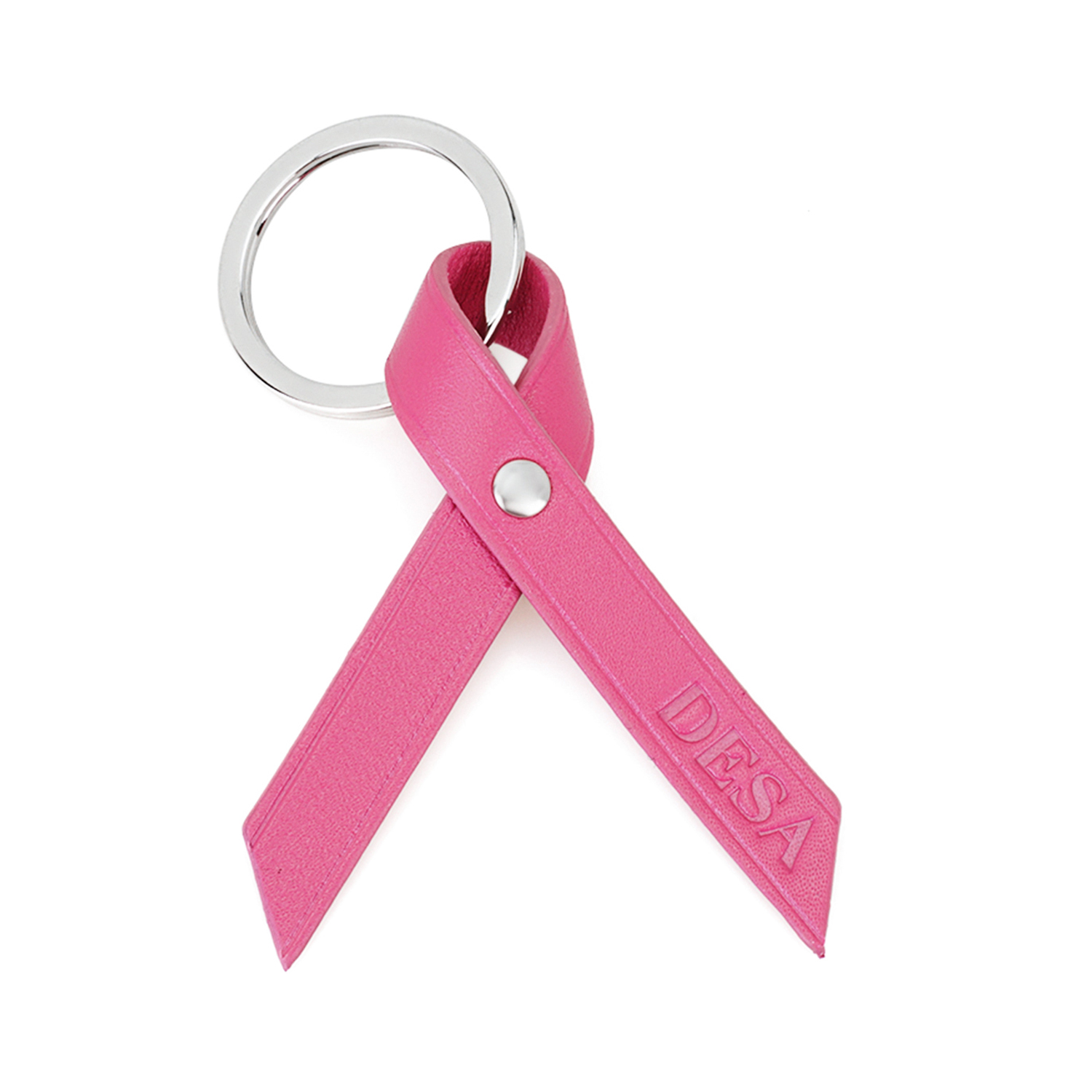  Meme Kanseri Farkındalık Ayına Özel Pembe Deri Anahtarlık