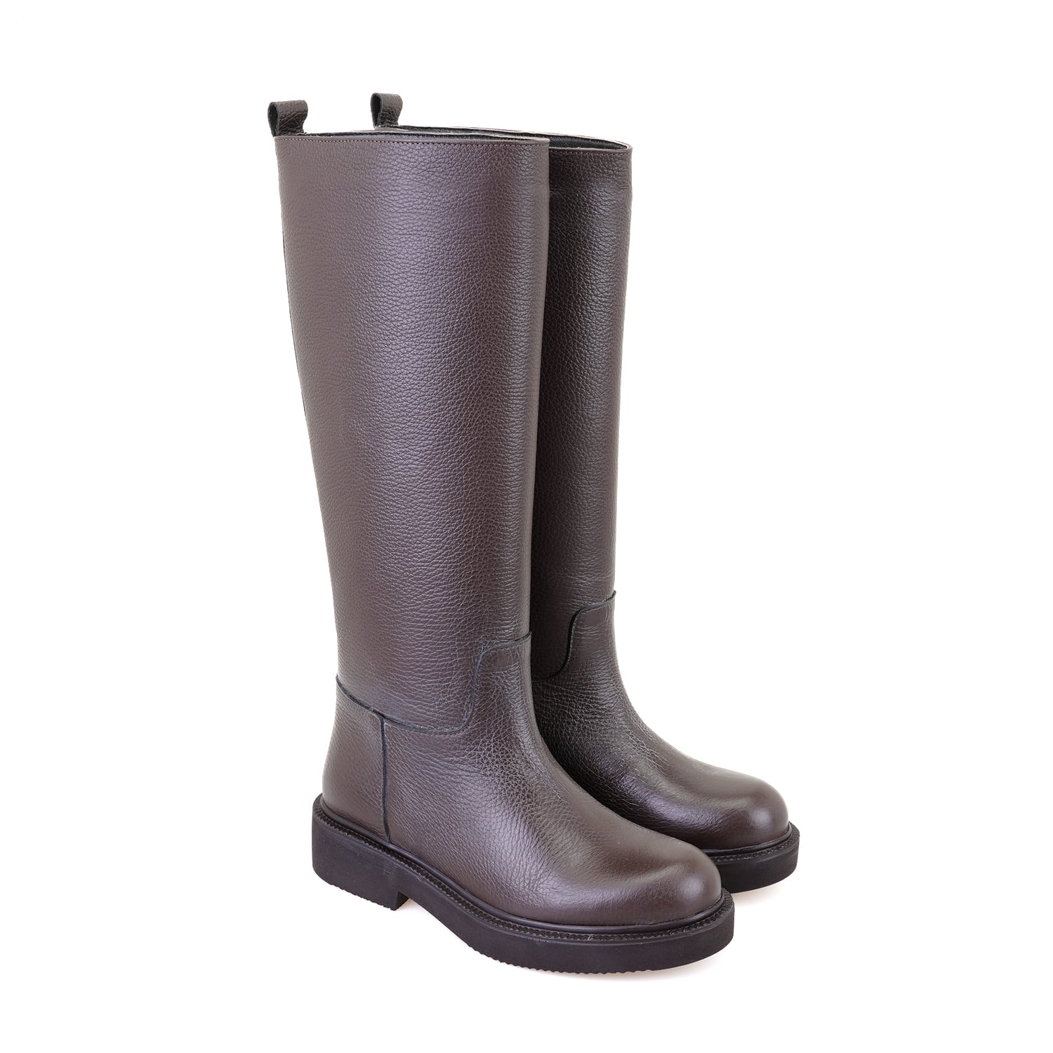  Kadın Kahve Deri Çizme