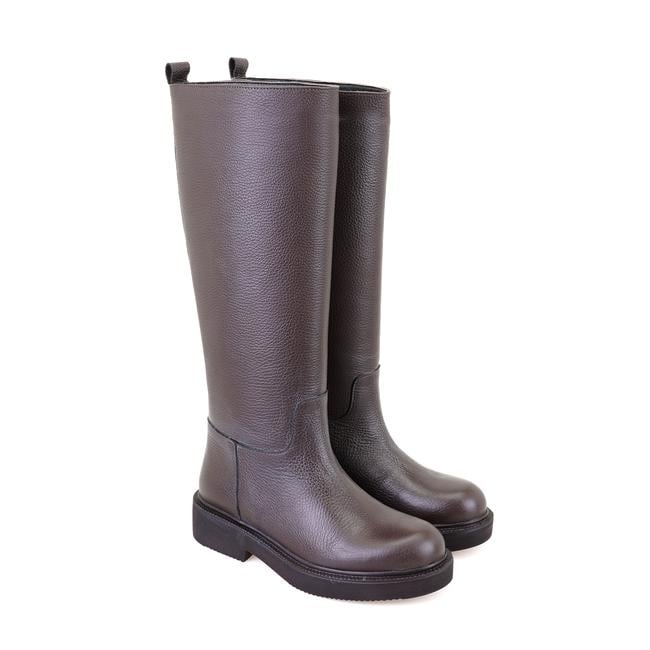  Kadın Kahve Deri Çizme