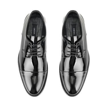  Manch Siyah Erkek Deri Klasik Ayakkabı