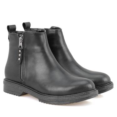  Darrly Siyah Kadın Fermuarlı Bot