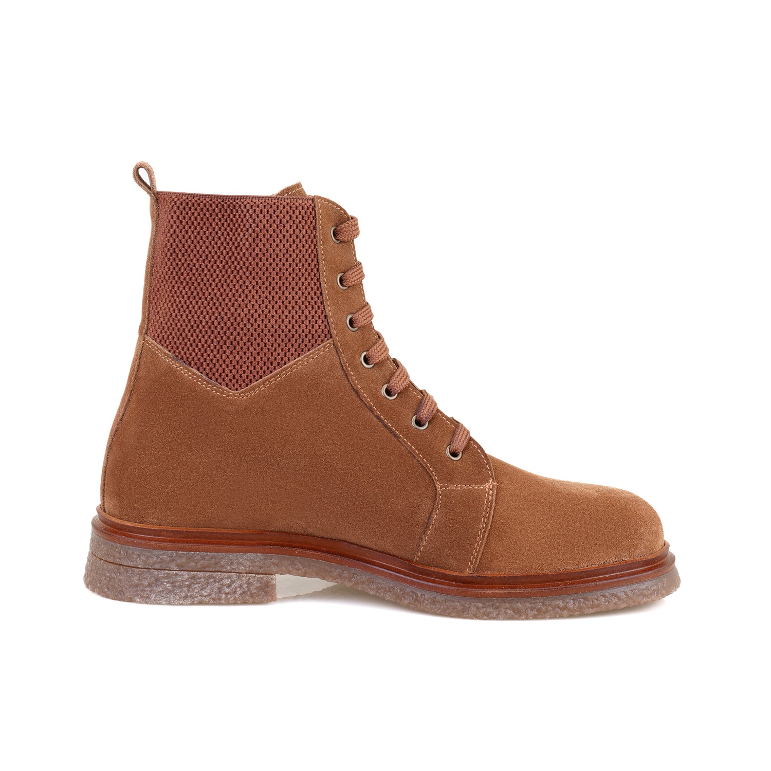 Kadın Taba Bağcıklı Süet Deri Postal Bot - Görsel 4