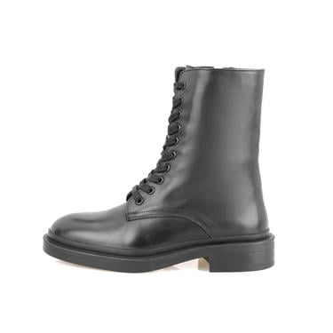  Juan Siyah Kadın Fermuarlı Deri Bot