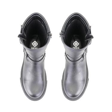  Kadın Siyah Fermuarlı Deri Bot