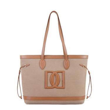  Kadın Ten Deri Biyeli Kanvas Omuz Çantası