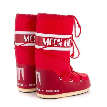 Moon Boot Icon Nylon Kız Çocuk Kar Botu Kırmızı