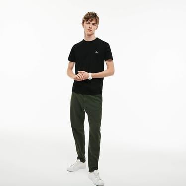  Lacoste Erkek Regular Fit Bisiklet Yaka Siyah T-Shirt
