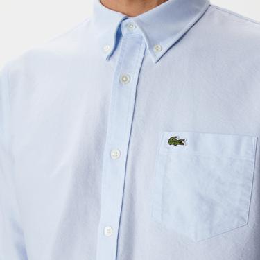  Lacoste Erkek Regular Fit Düğmeli Yaka Mavi Gömlek