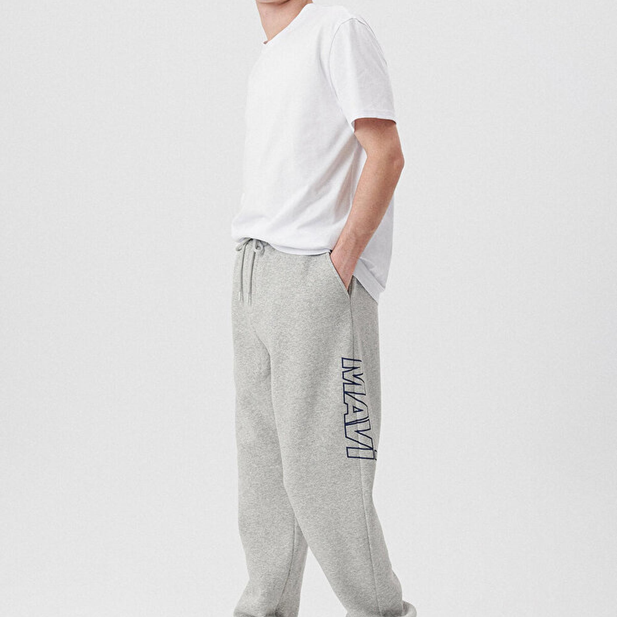 Mavi Mavi Logo Baskılı Gri Eşofman Altı 0010208-80196