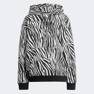  adidas Animal Hoodie Kadın Beyaz Sweatshirt