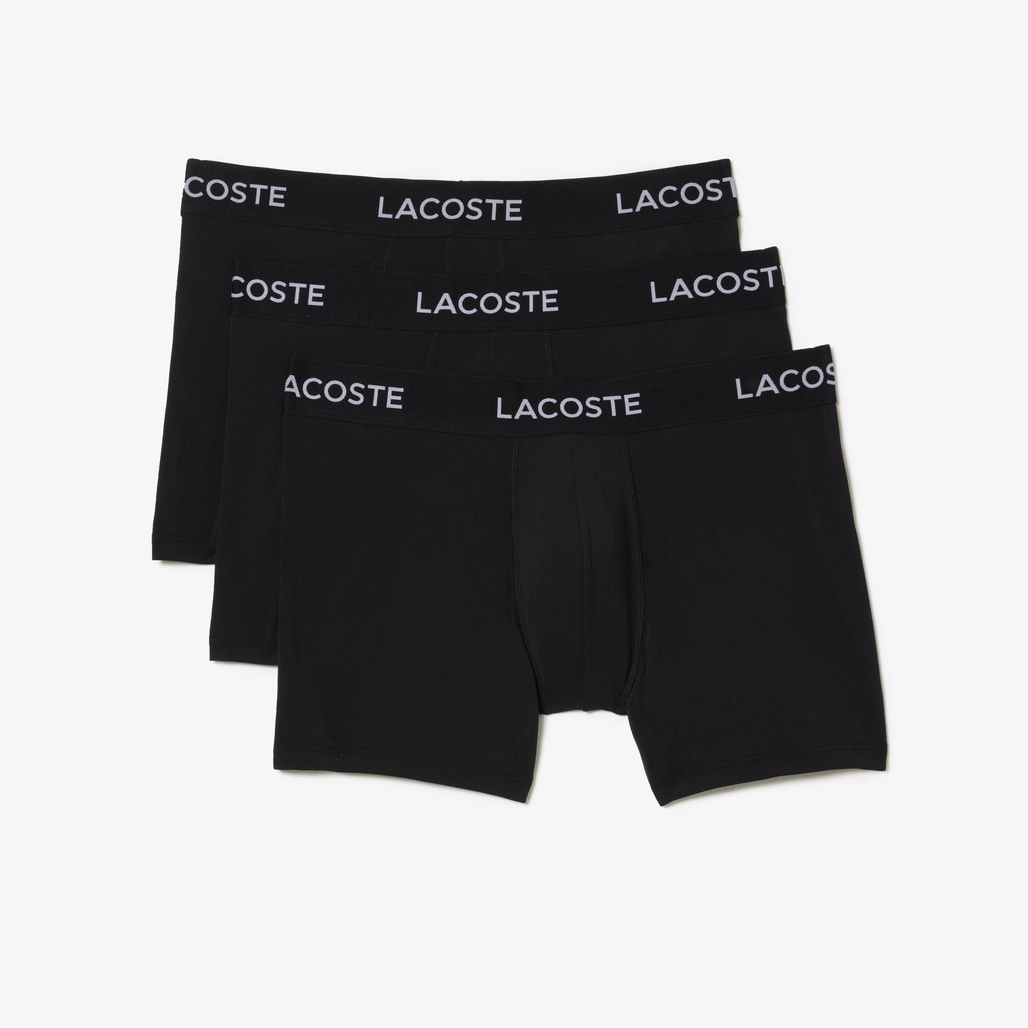 Lacoste 3'lü Classic Erkek Siyah Boxer