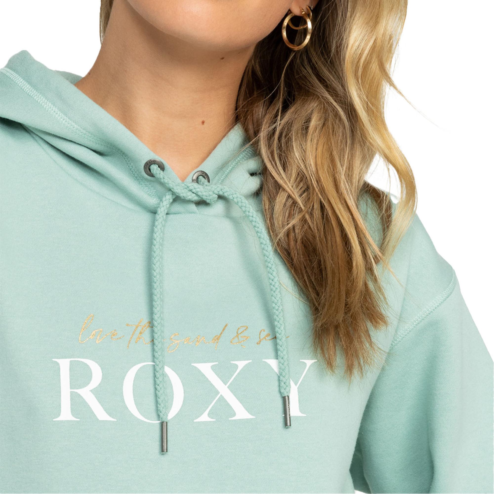 Roxy Surf Stoked Hoodie Brushed Kadın Yeşil Sweatshirt