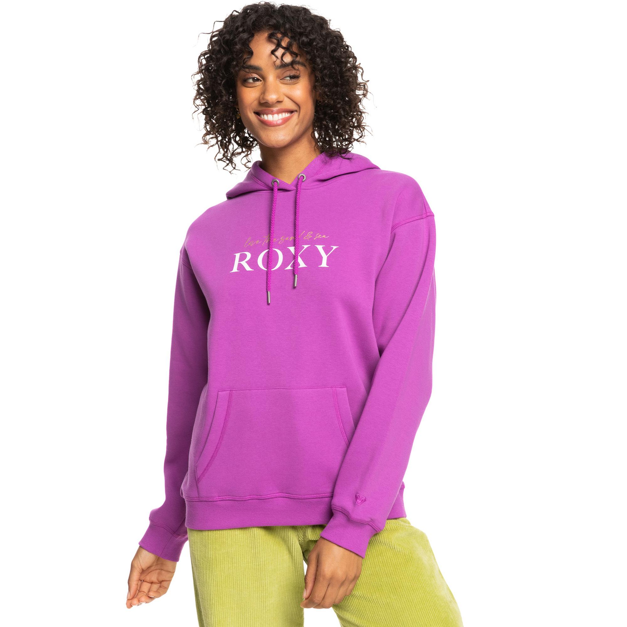 Roxy Surf Stoked Hoodie Brushed Kadın Mor Sweatshirt