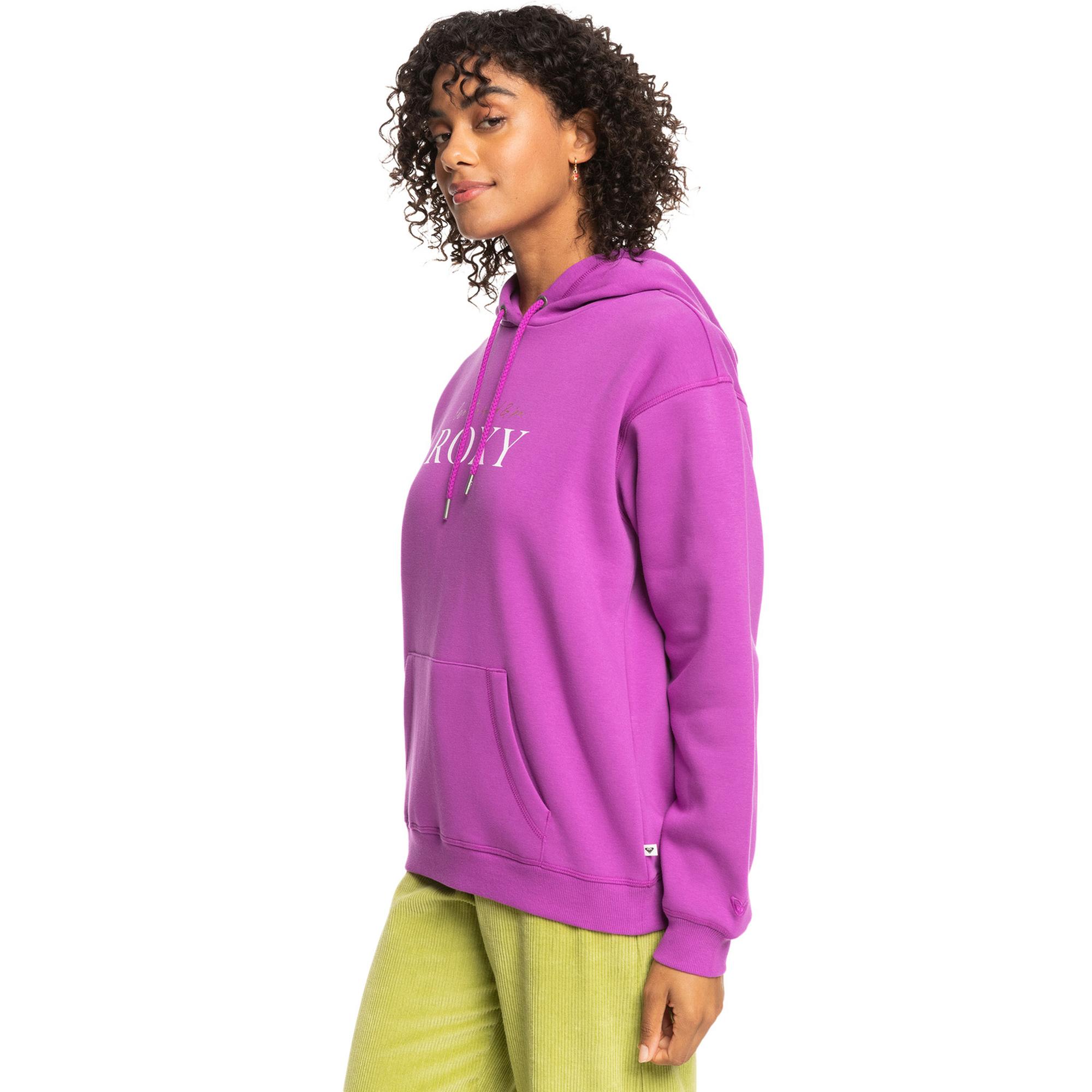 Roxy Surf Stoked Hoodie Brushed Kadın Mor Sweatshirt
