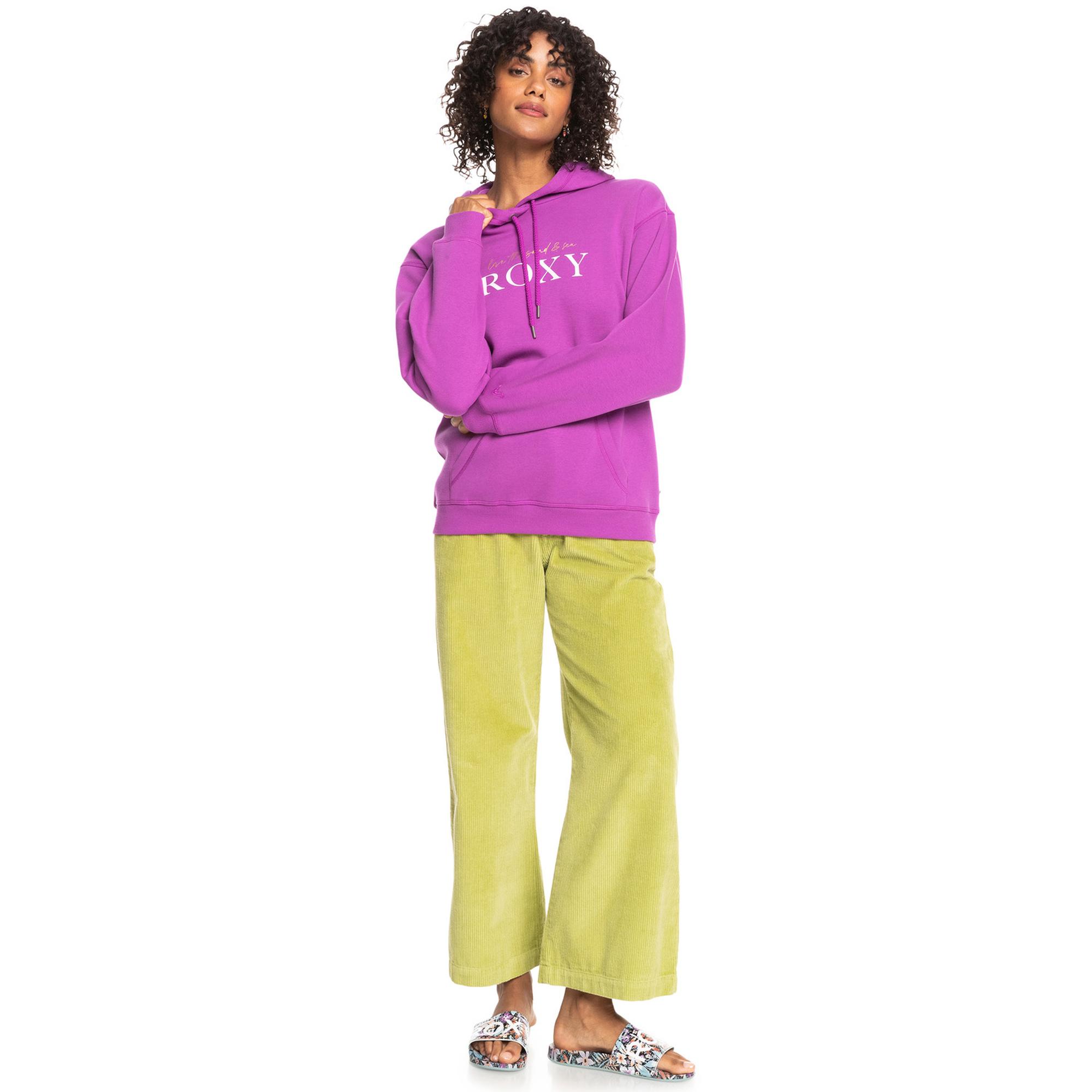 Roxy Surf Stoked Hoodie Brushed Kadın Mor Sweatshirt