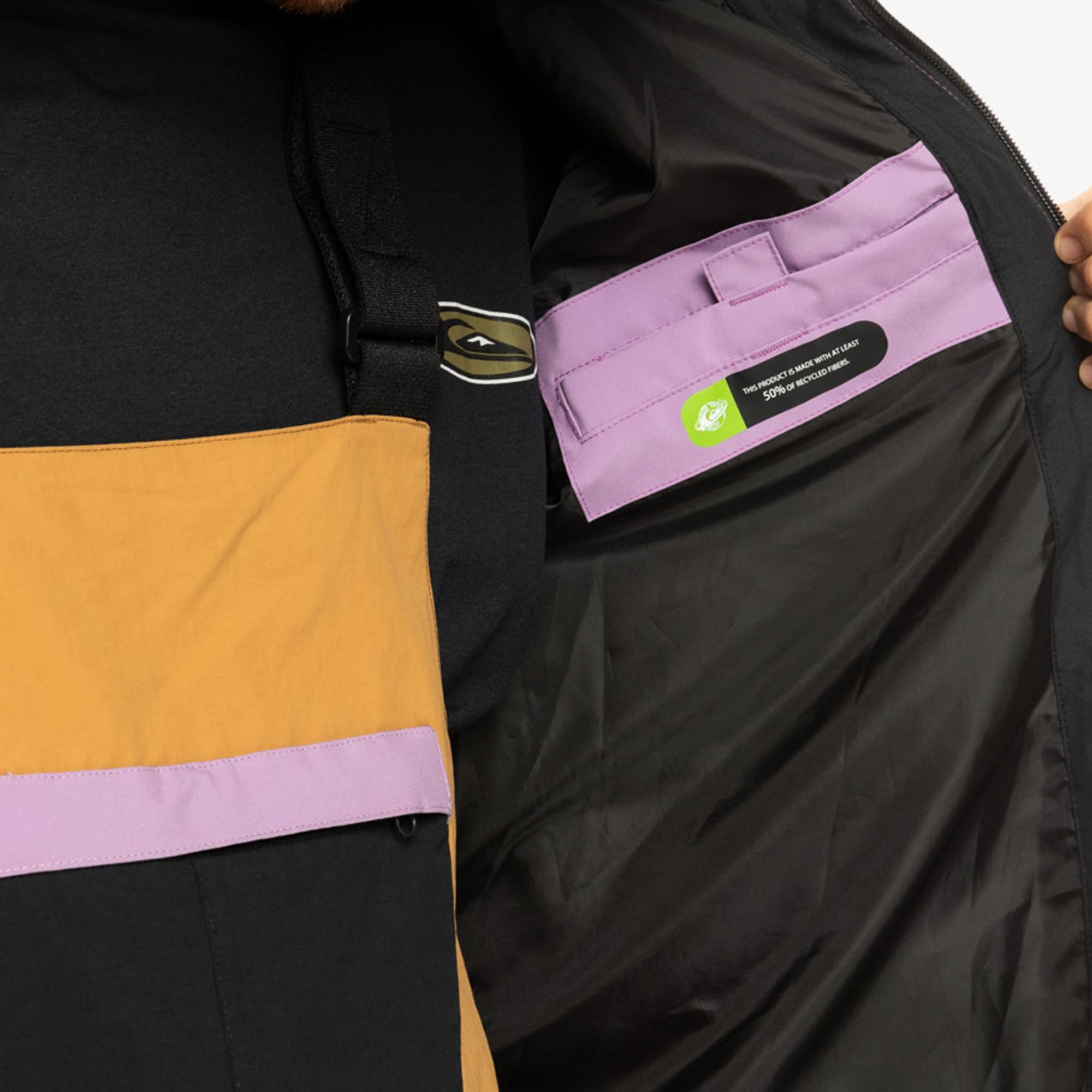 Quiksilver High In The Hood Unisex Mor Snowboard Ceketi