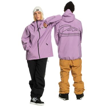  Quiksilver High In The Hood Unisex Mor Snowboard Ceketi