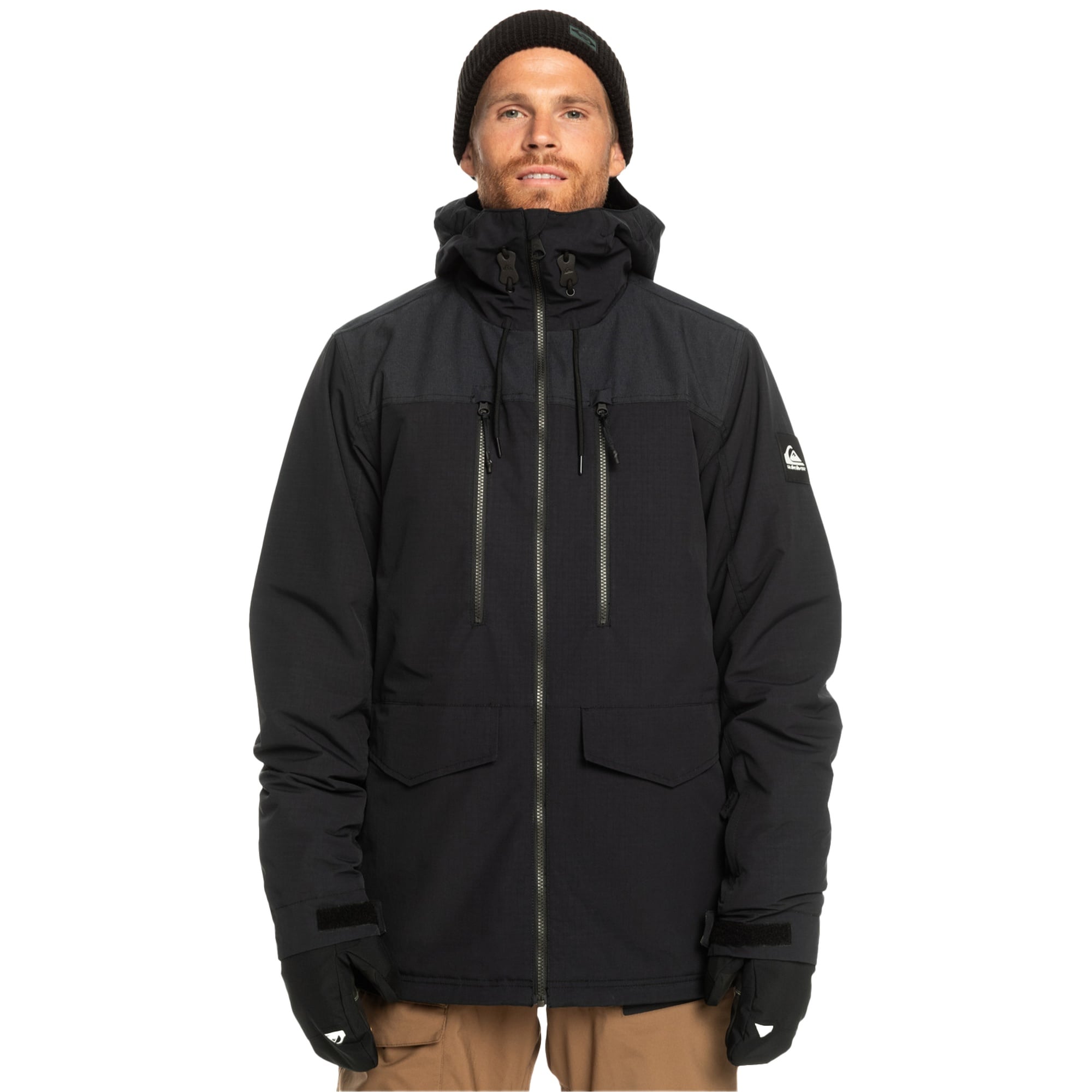 Quiksilver Fairbanks Erkek Siyah Snowboard Ceketi