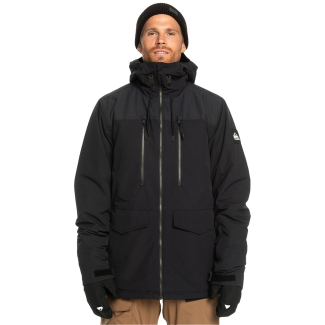  Quiksilver Fairbanks Erkek Siyah Snowboard Ceketi