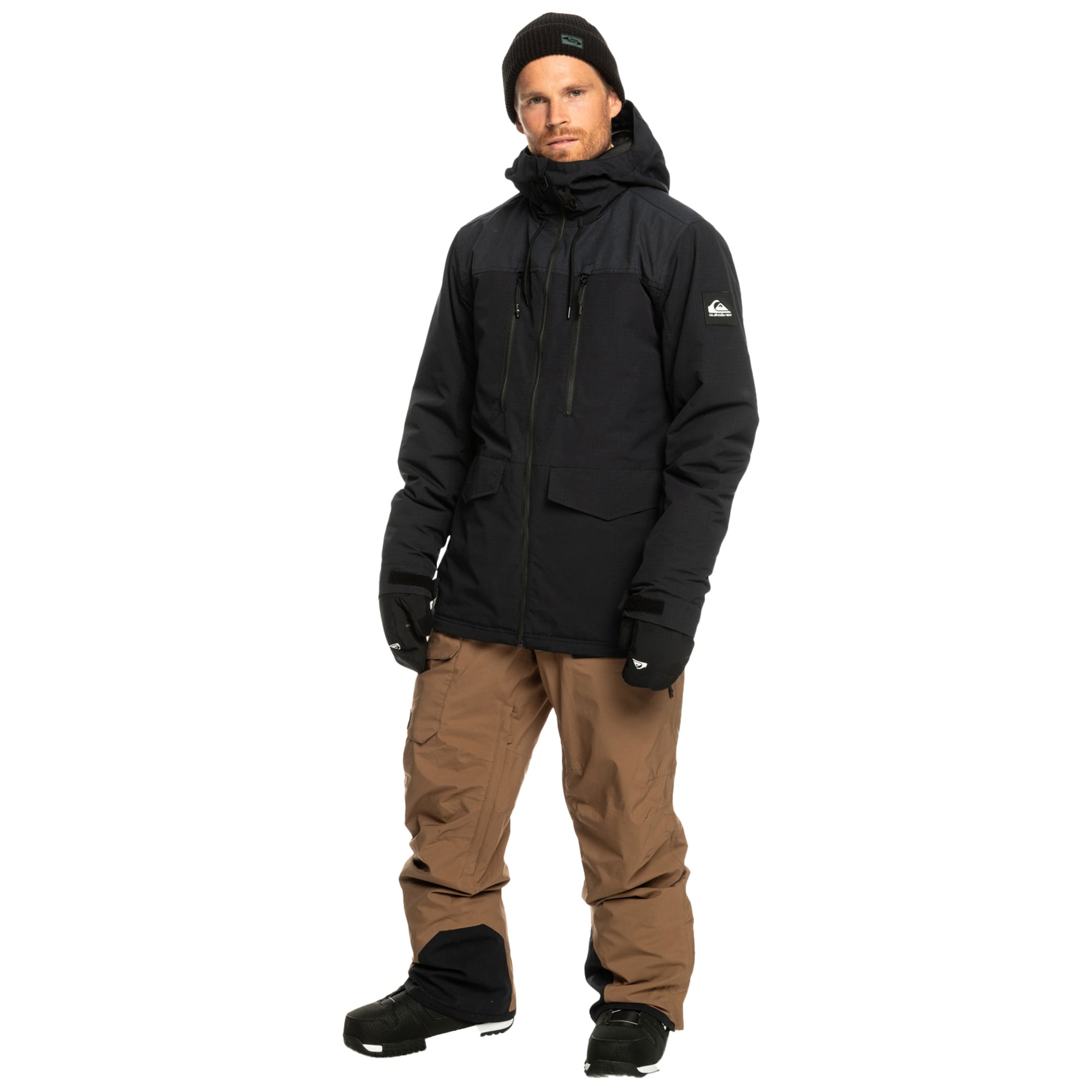 Quiksilver Fairbanks Erkek Siyah Snowboard Ceketi