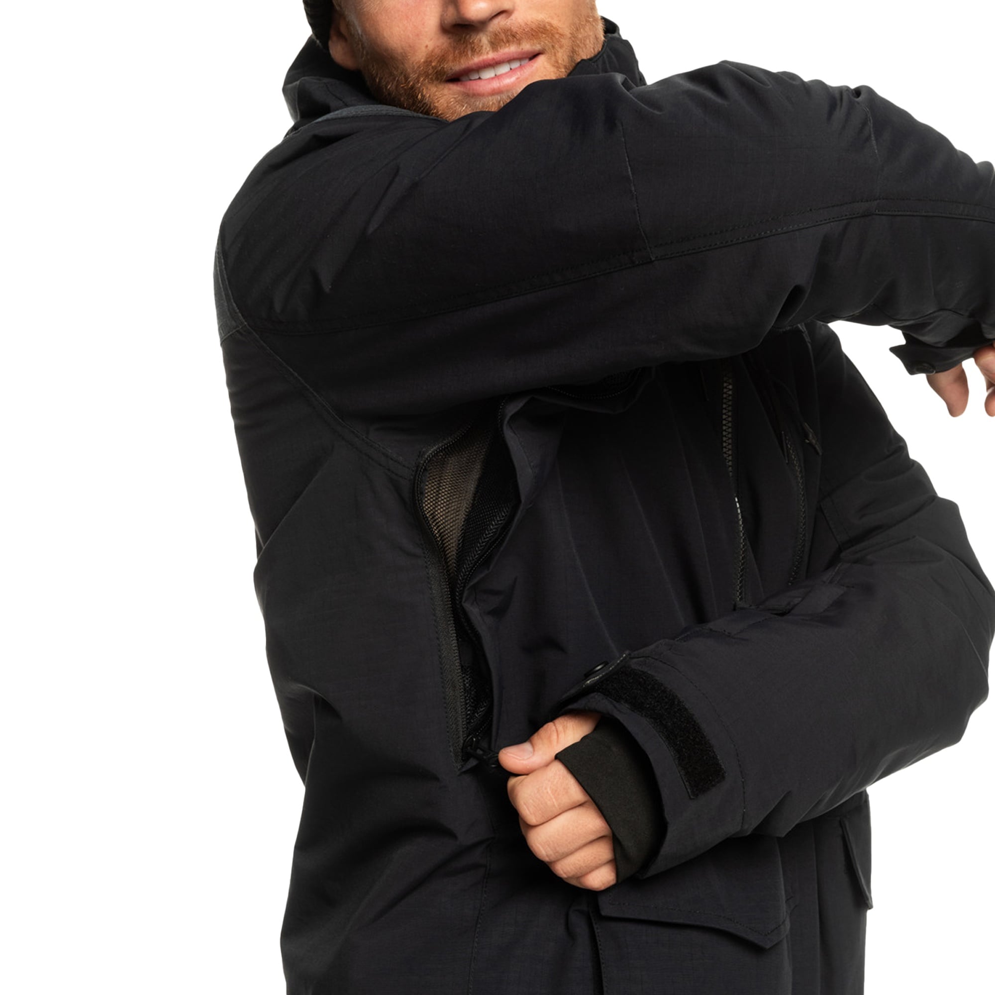 Quiksilver Fairbanks Erkek Siyah Snowboard Ceketi