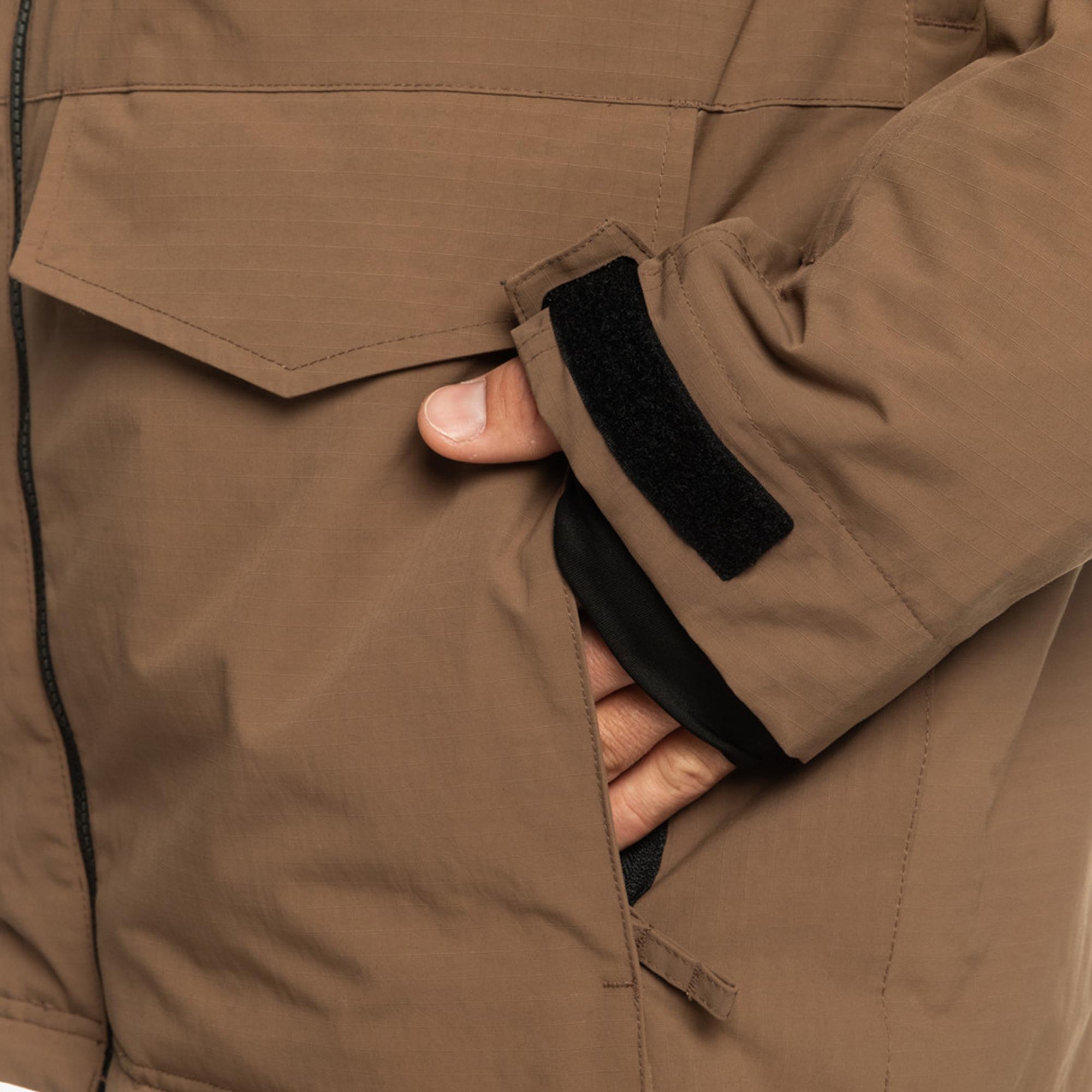 Quiksilver Fairbanks Erkek Kahverengi Snowboard Ceketi