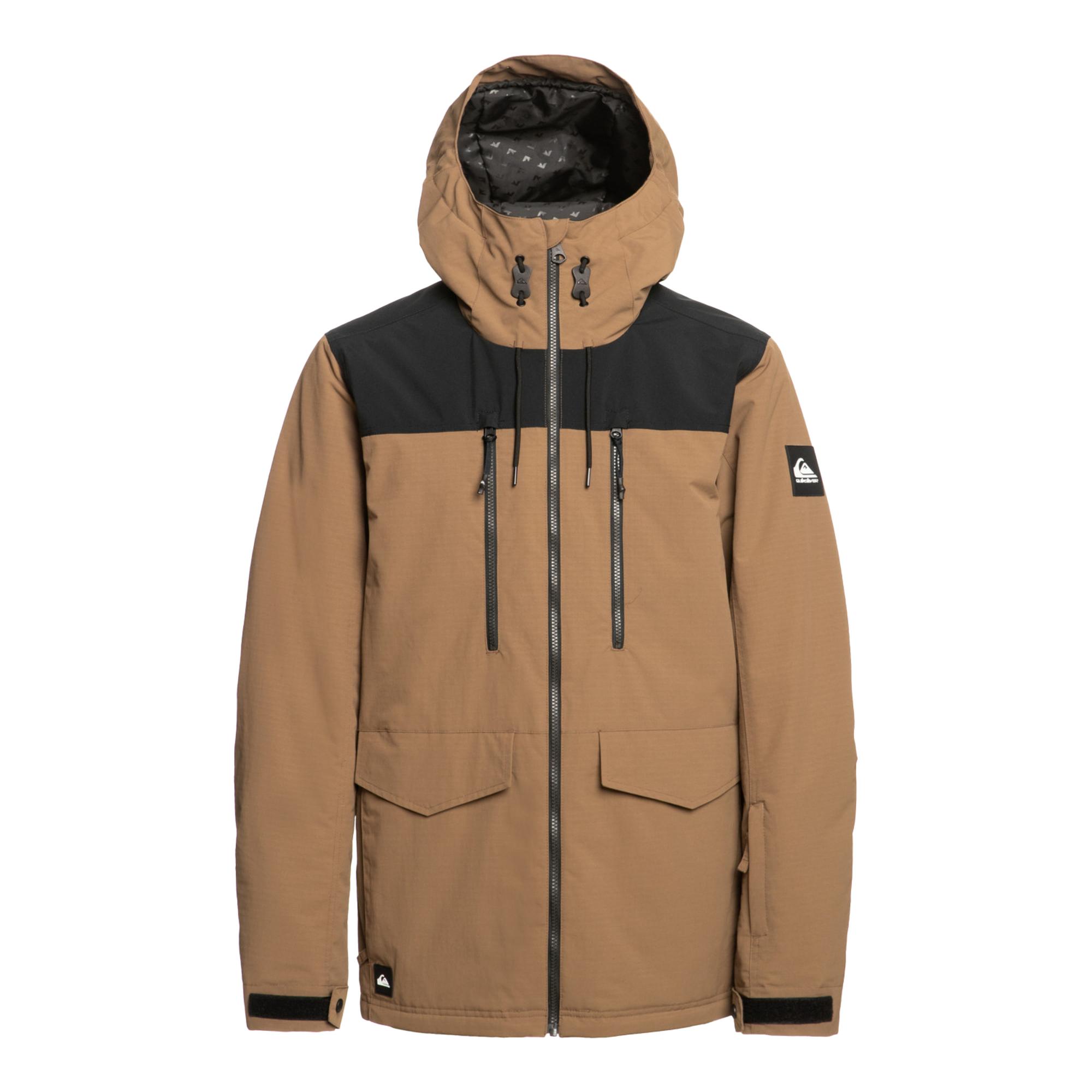 Quiksilver Fairbanks Erkek Kahverengi Snowboard Ceketi
