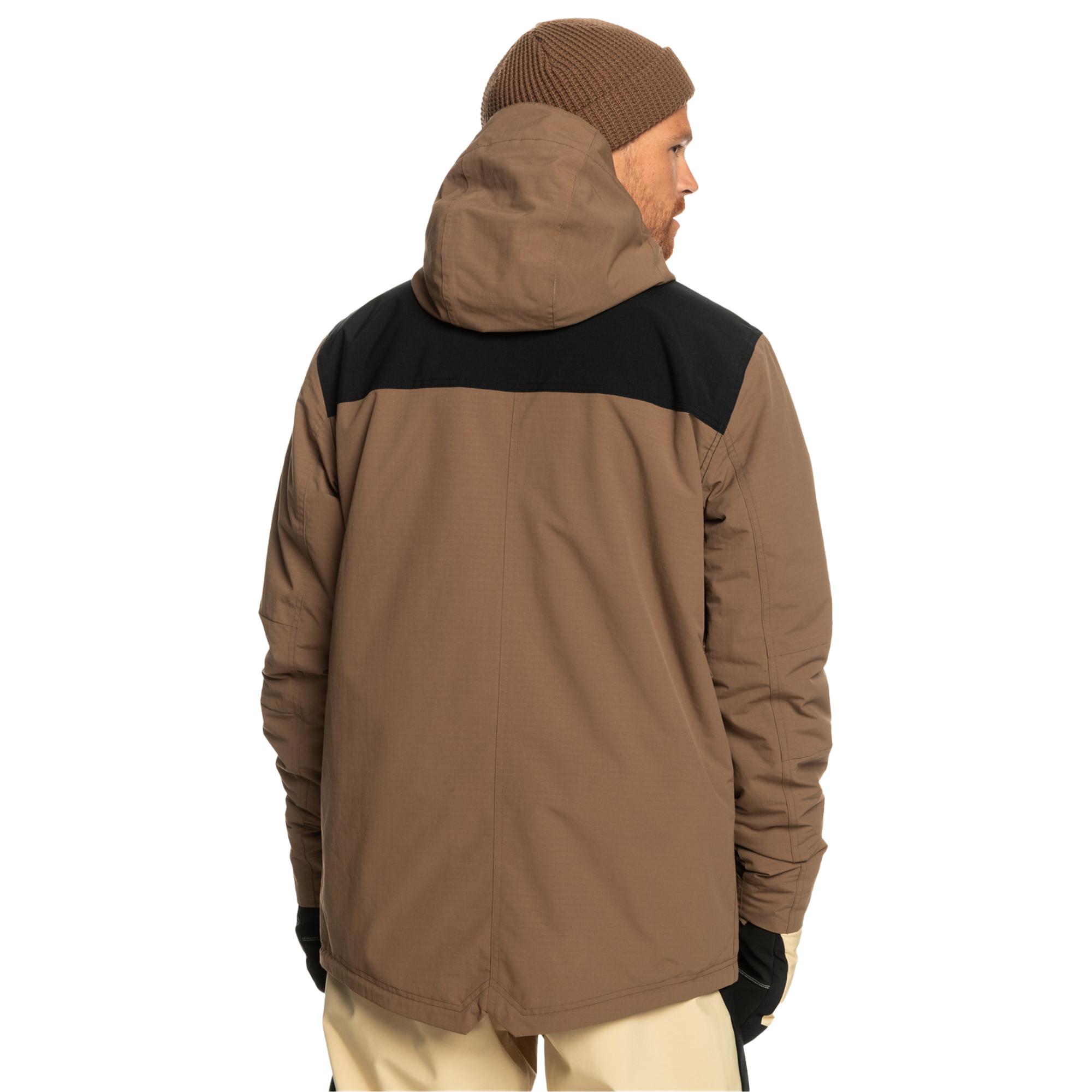 Quiksilver Fairbanks Erkek Kahverengi Snowboard Ceketi