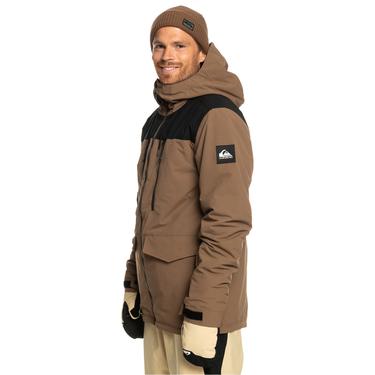  Quiksilver Fairbanks Erkek Kahverengi Snowboard Ceketi