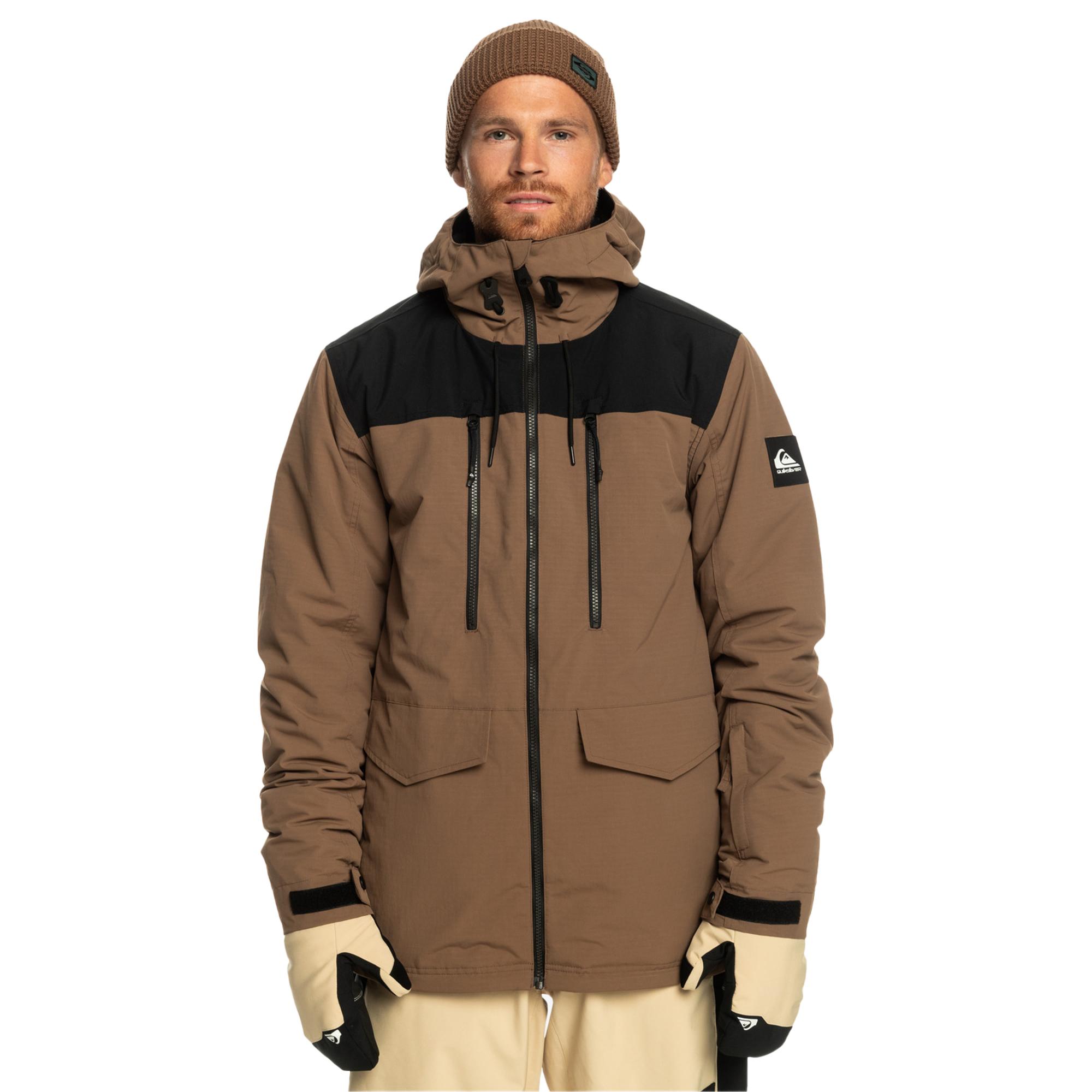 Quiksilver Fairbanks Erkek Kahverengi Snowboard Ceketi