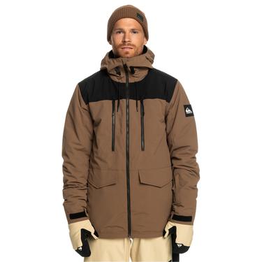  Quiksilver Fairbanks Erkek Kahverengi Snowboard Ceketi