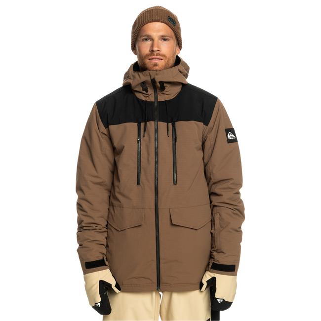  Quiksilver Fairbanks Erkek Kahverengi Snowboard Ceketi