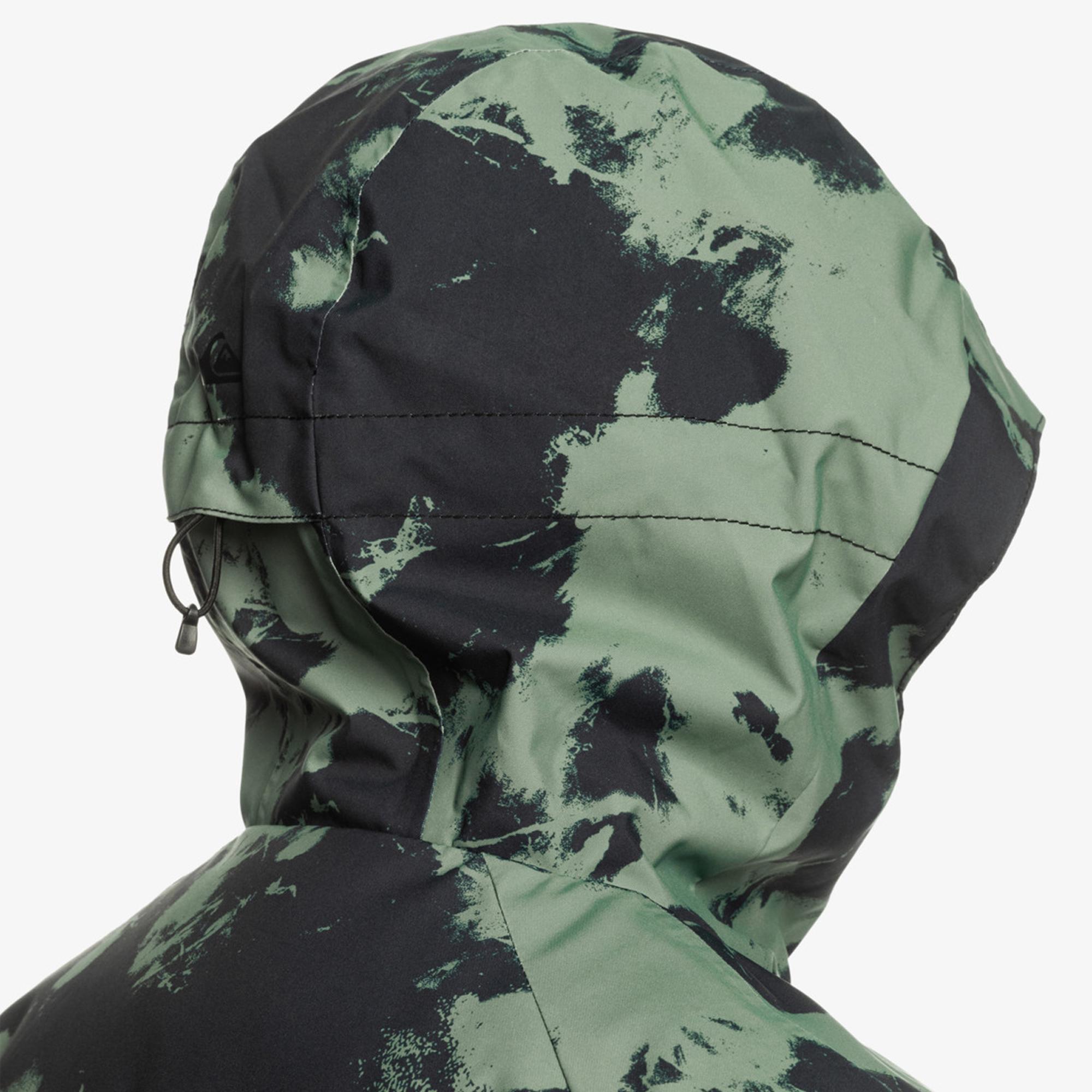 Quiksilver Mission Printed Block Erkek Yeşil Snowboard Ceketi
