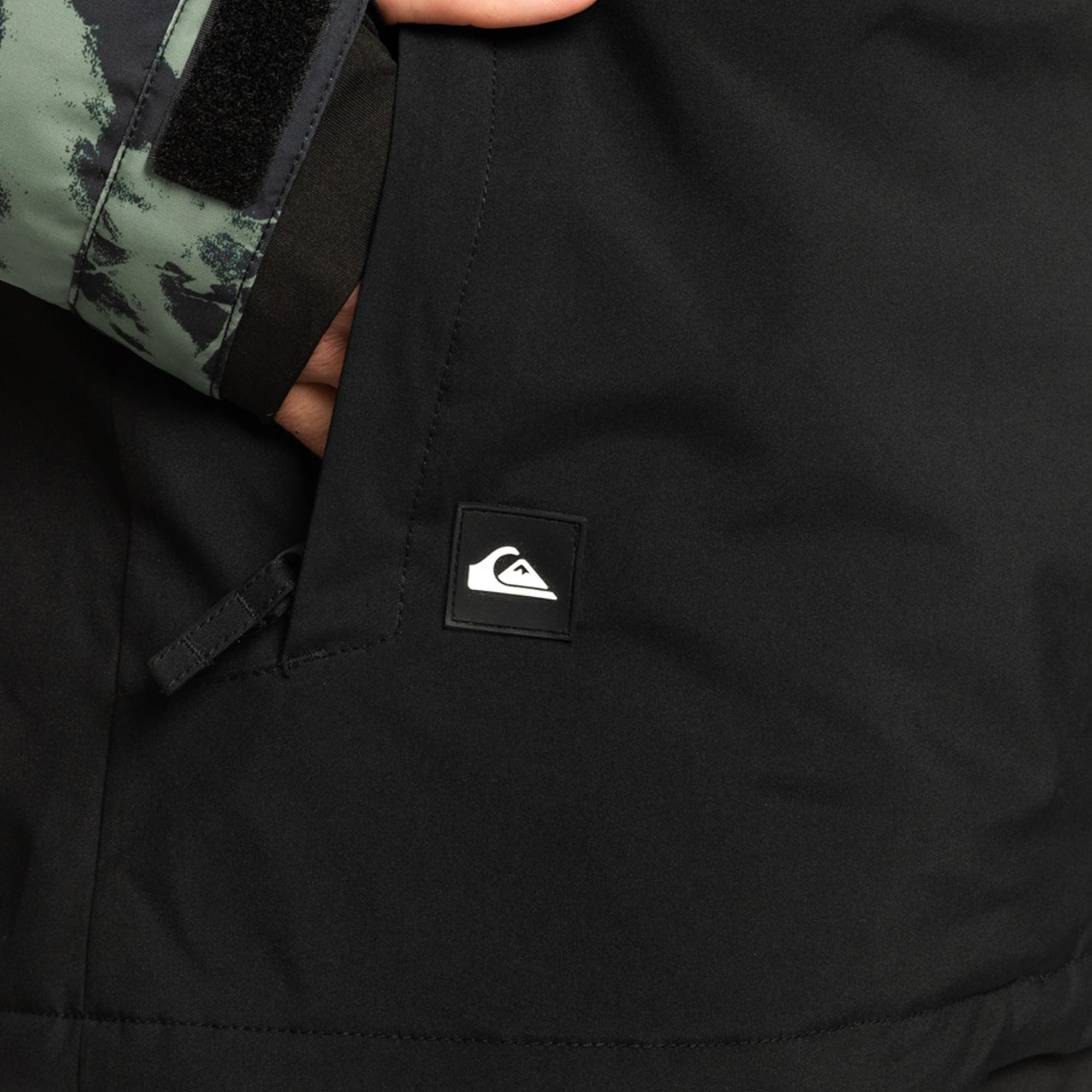 Quiksilver Mission Printed Block Erkek Yeşil Snowboard Ceketi