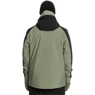  Quiksilver Mission Block Jk Erkek Yeşil Snowboard Ceketi