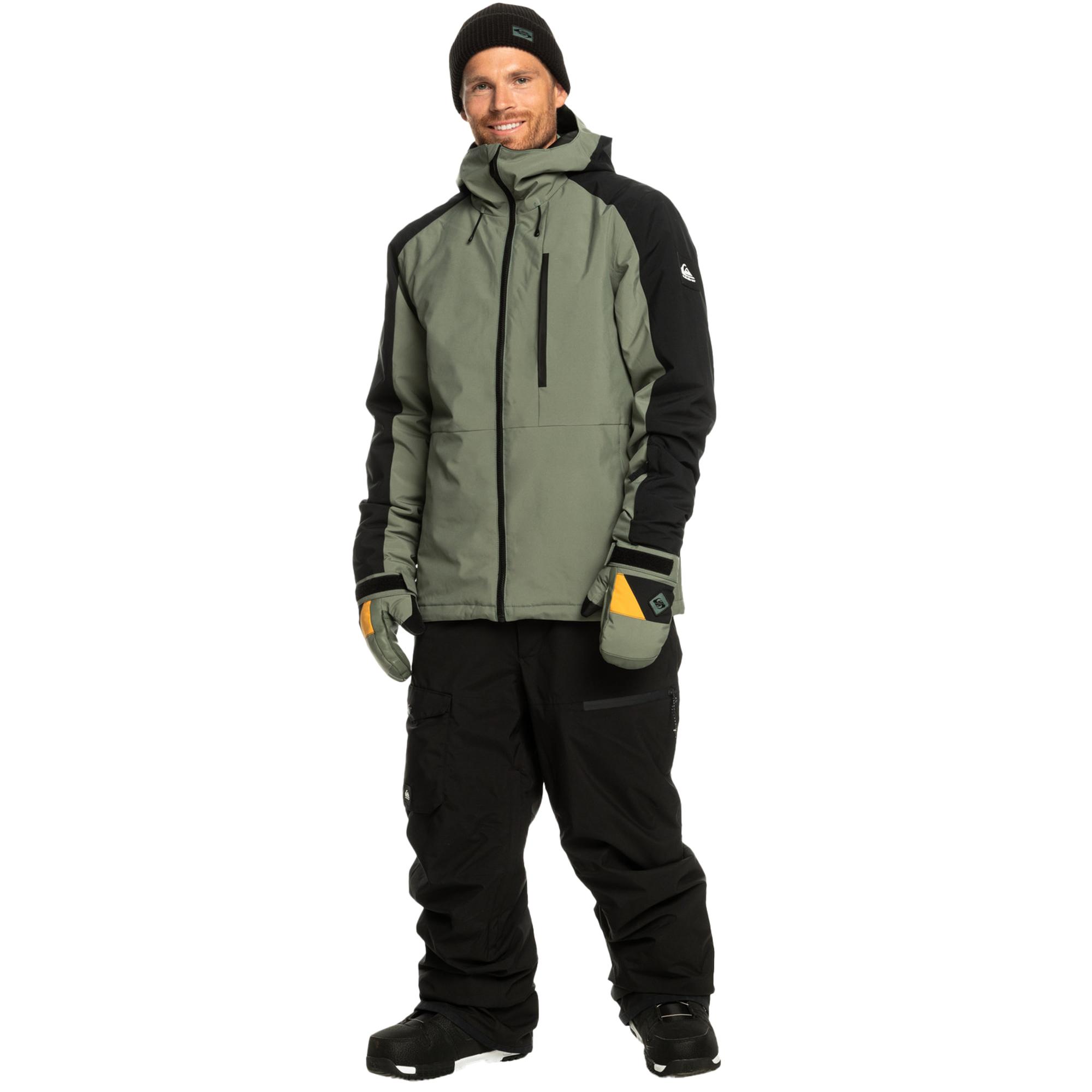 Quiksilver Mission Block Jk Erkek Yeşil Snowboard Ceketi