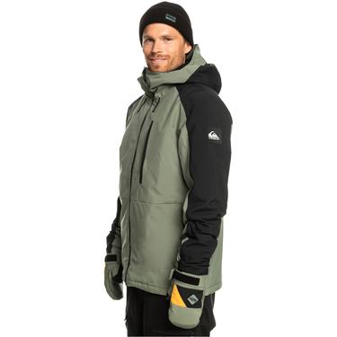  Quiksilver Mission Block Jk Erkek Yeşil Snowboard Ceketi