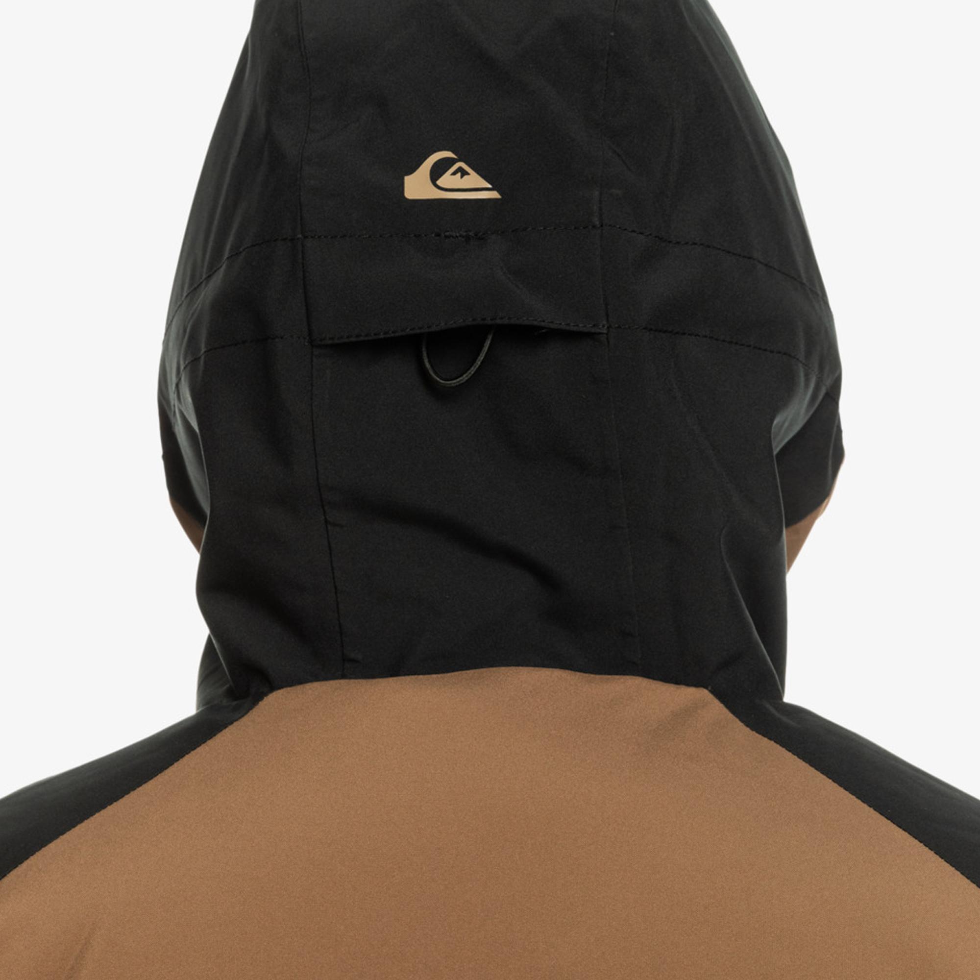 Quiksilver Mission Block Jk Erkek Kahverengi Snowboard Ceketi